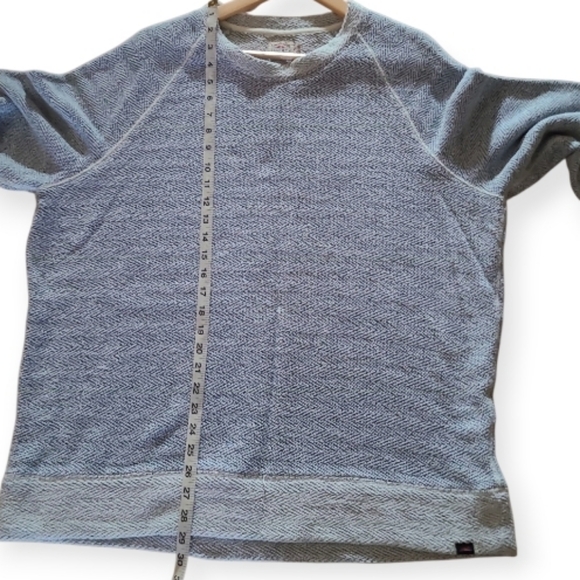 Faherty Whitewater Crewneck Pullover Sweater Grey Blend Size 2X French Terry - Picture 15 of 17